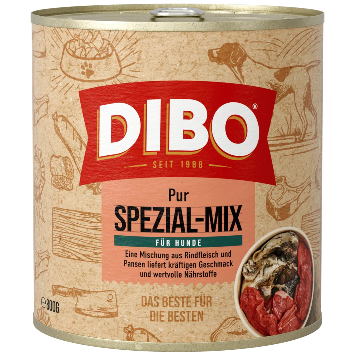 Dibo Pur Spezial, Rind & Pansen / 800 g
