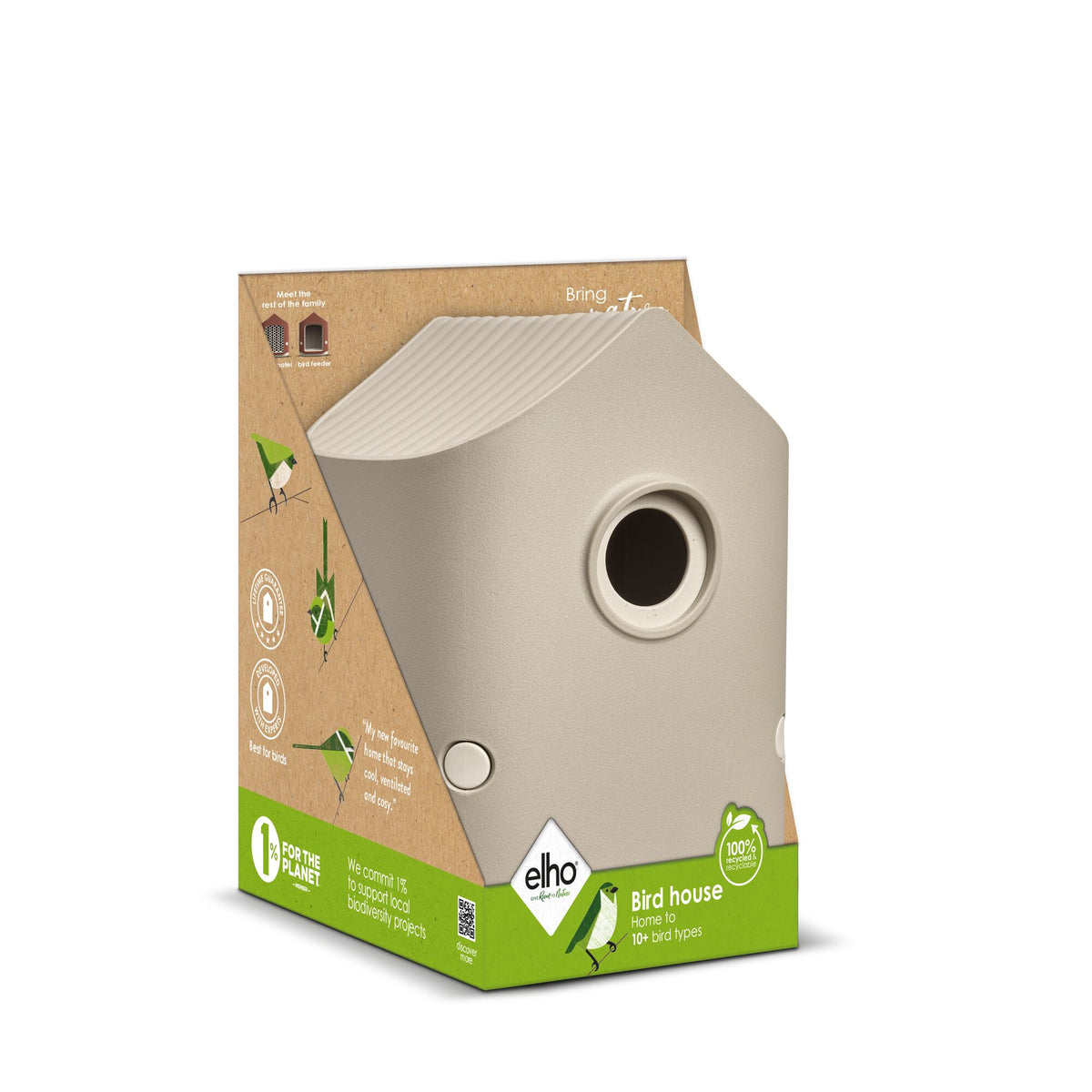 Elho Vogelhaus Cosy 18cm pilzbeige