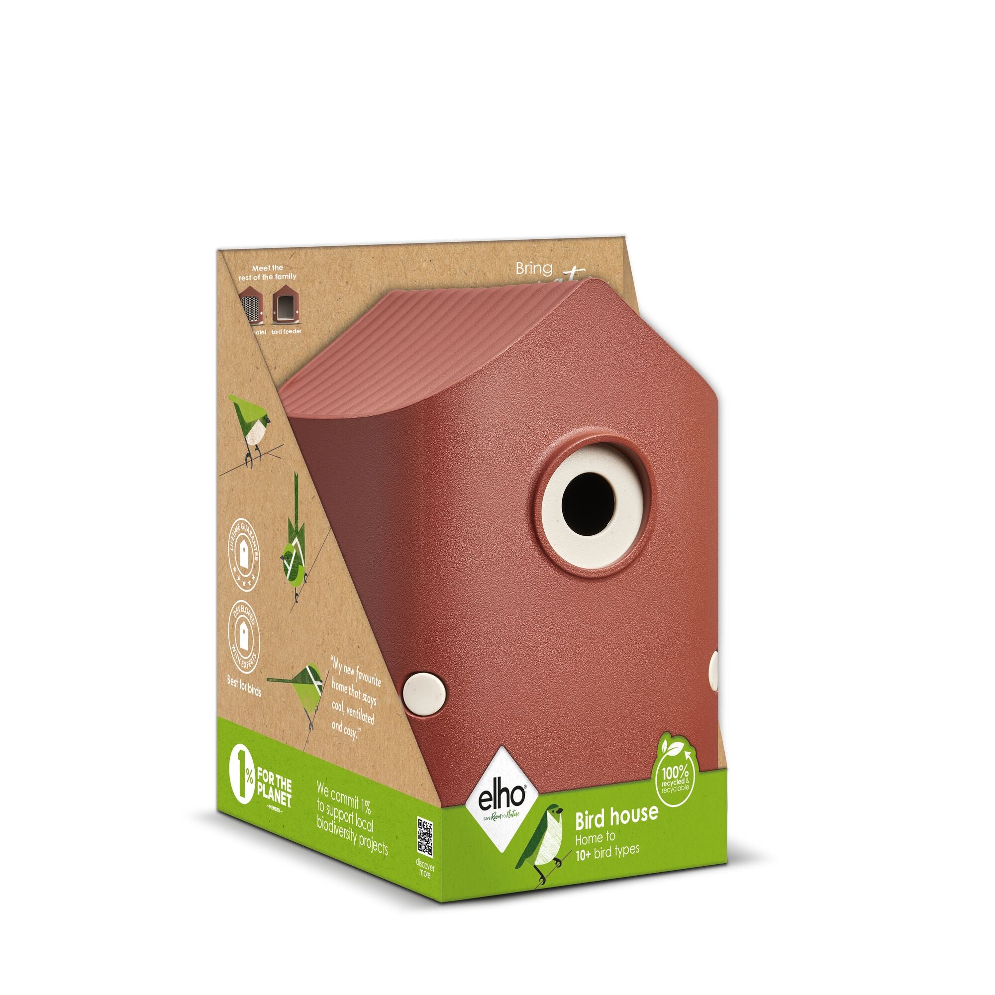 Elho Vogelhaus Cosy 18cm toskanisches rot