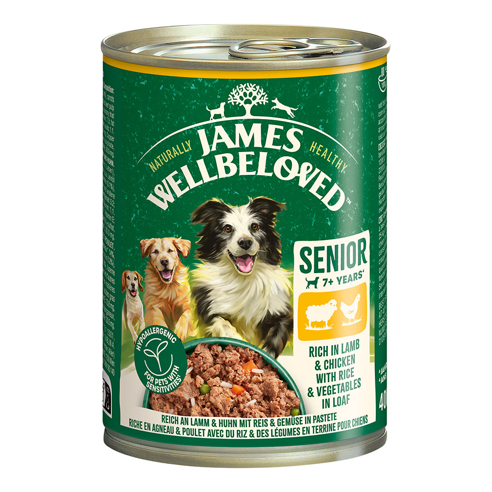 James Wellbeloved Senior Lamm & Huhn mit Reis & Gemüse in Pastete 400g