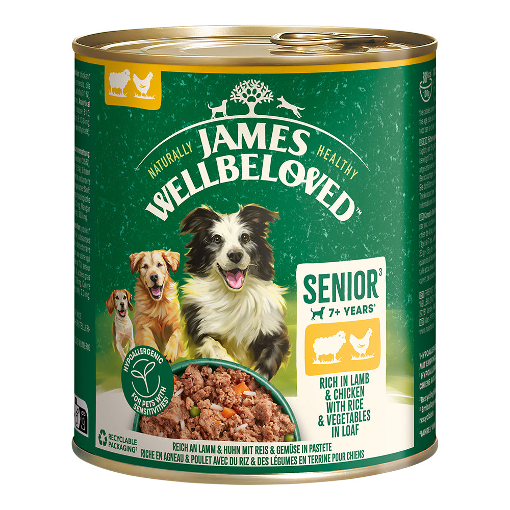 James Wellbeloved Senior Lamm & Huhn mit Reis & Gemüse in Pastete 800g