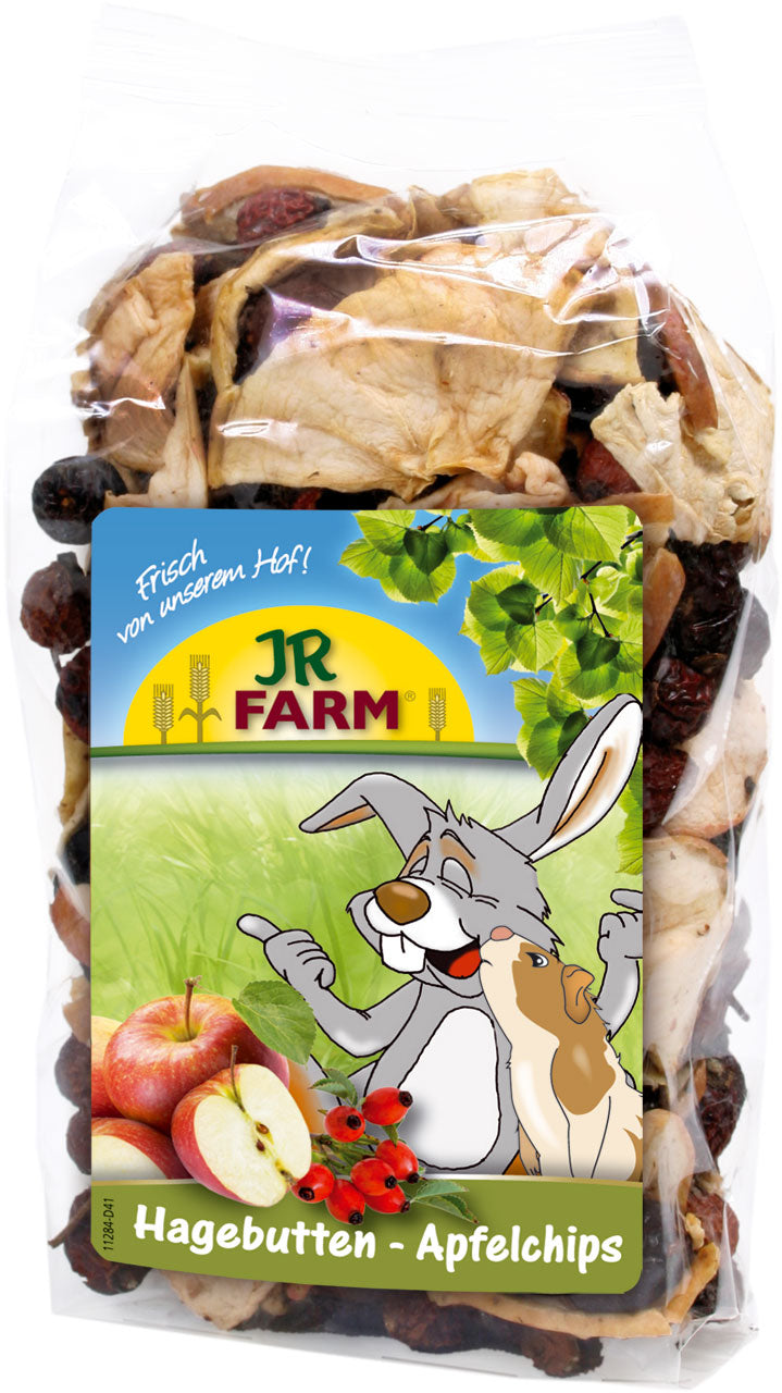 JR Farm Nager Hagebutten Apfelchips, 125g