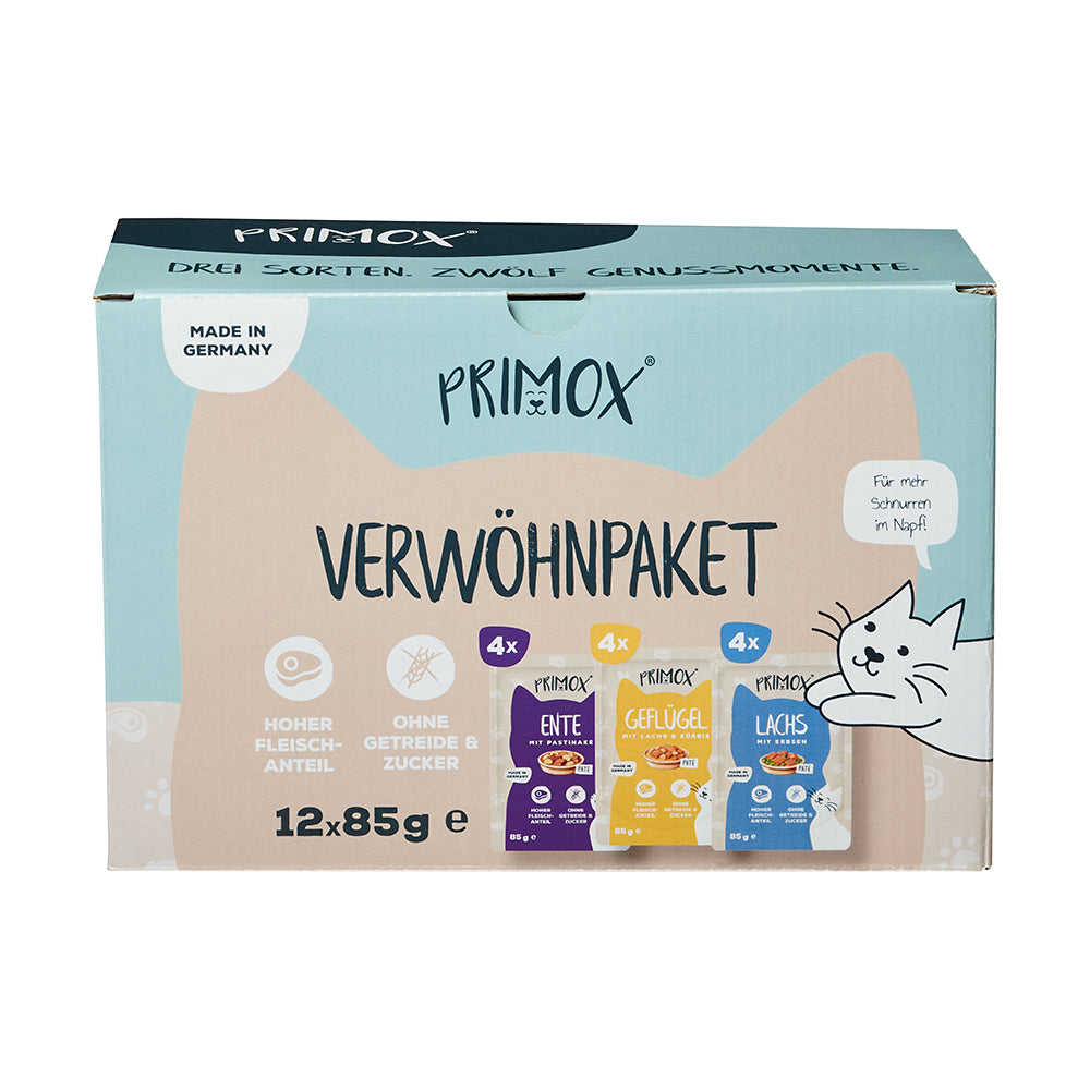Primox Katzennassfutter Multipack Verwöhnpaket 12x85g