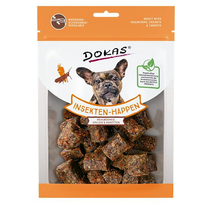 Dokas Insekten-Happen mit Mehlwürmern, Grillen & Karotten 100g