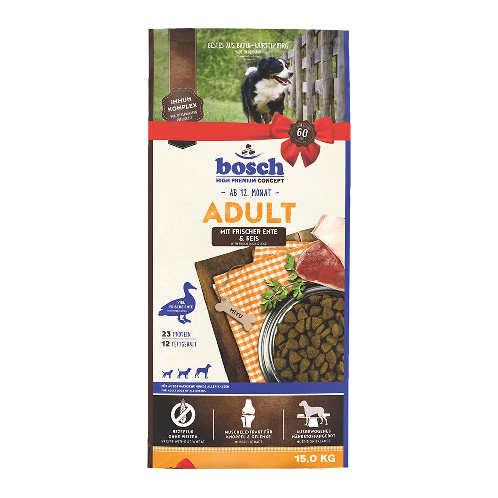 Bosch Adult Ente &amp; Reis, 15 kg