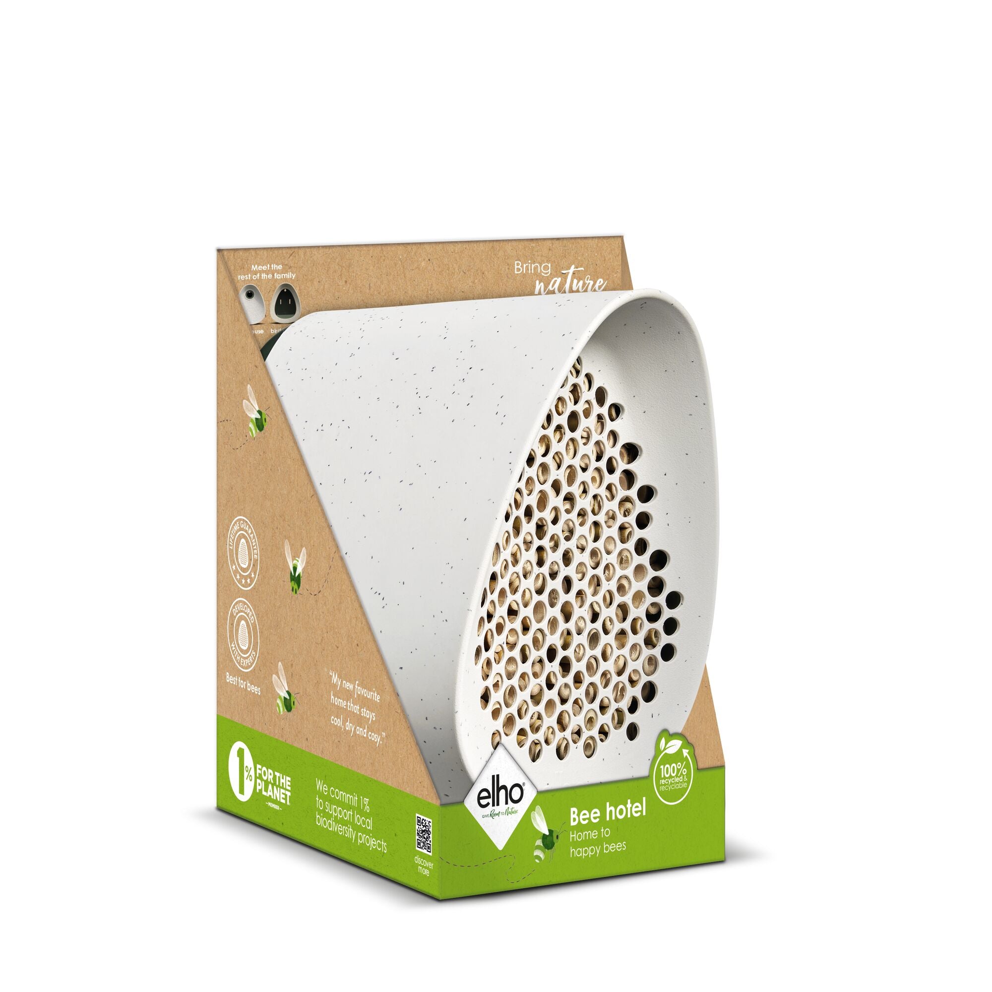 Elho Bienenhotel essential 18cm faseriges grau